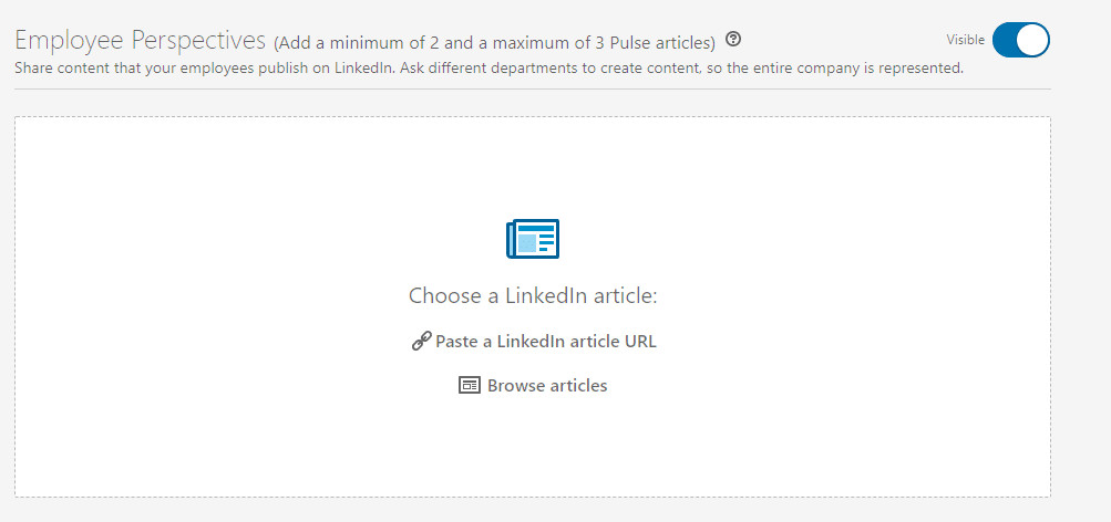 employee perspectives toevoegen aan je linkedin carrièrepagina